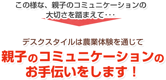 この様な、親子のコミュニケーションの大切さを踏まえて農トレ学力アップは、親子のコミュニケーションのお手伝いをします！