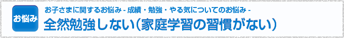 全然勉強しない（家庭学習の習慣がない）