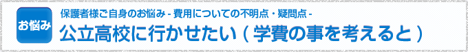 公立高校に行かせたい（学費の事を考えると）