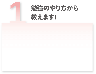 勉強のやり方から教えます！