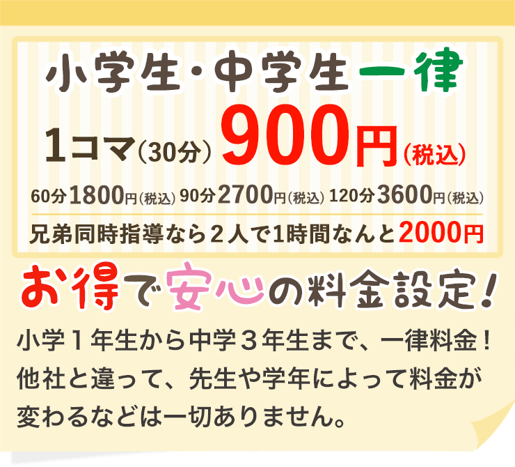 家庭教師の料金
